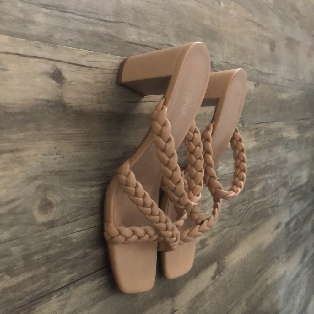 Kensie braided blush/nude heels​​ - Picture 3 of 5